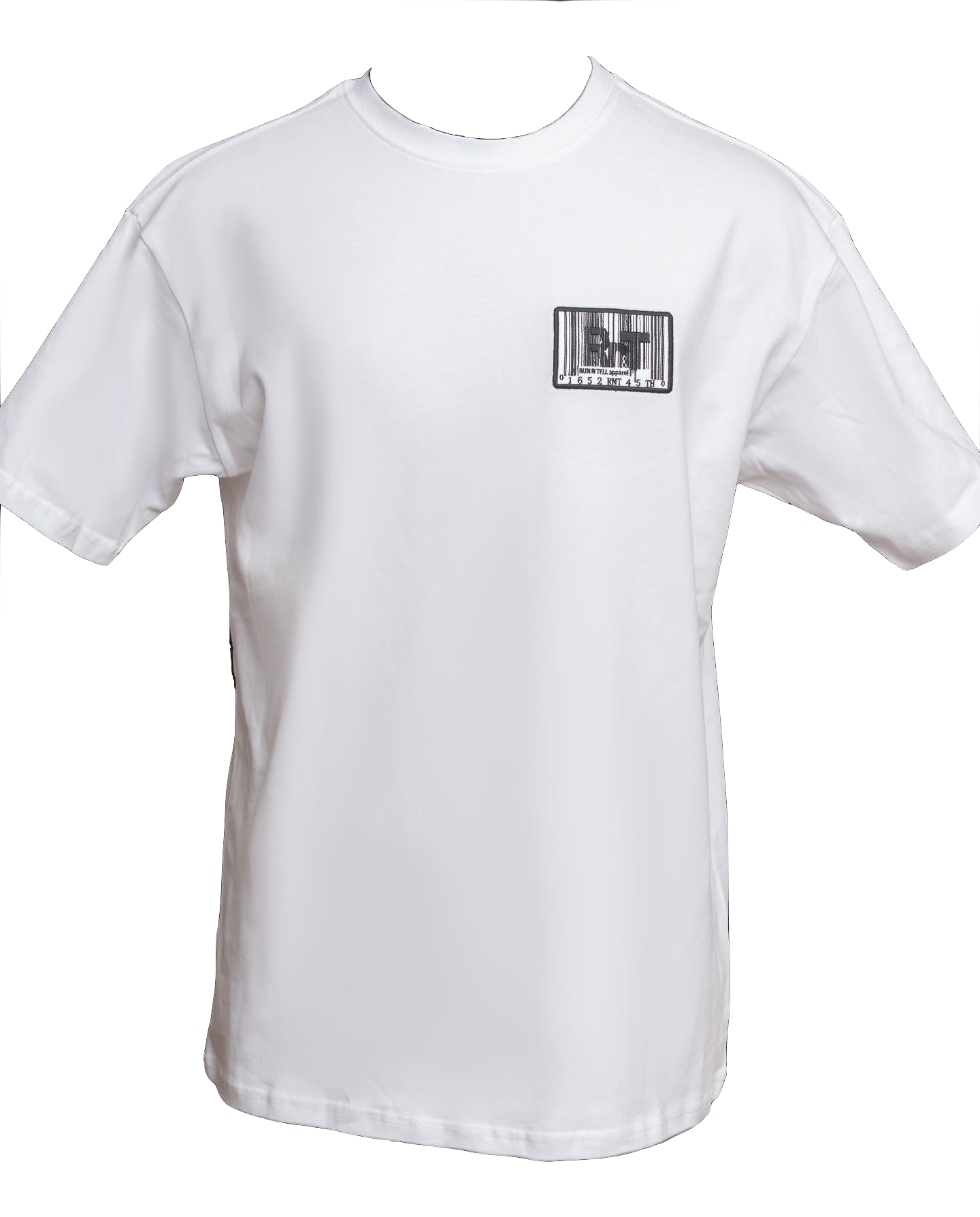 Short Sleeve White RnT Barcode Tee