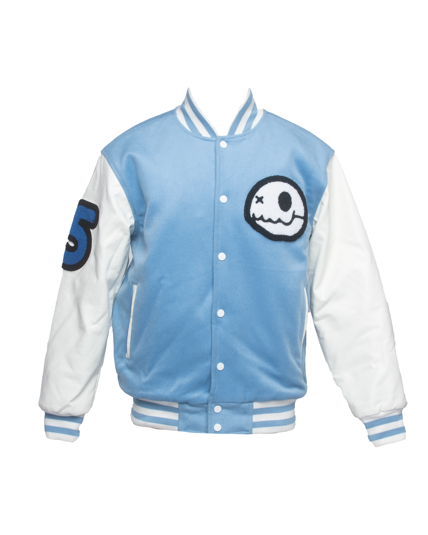 Blue Flame Letterman Jacket