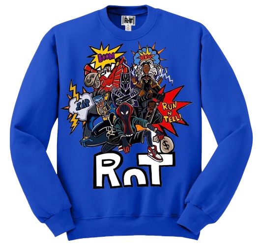 RnT Black  Excellence Superhero Crewneck